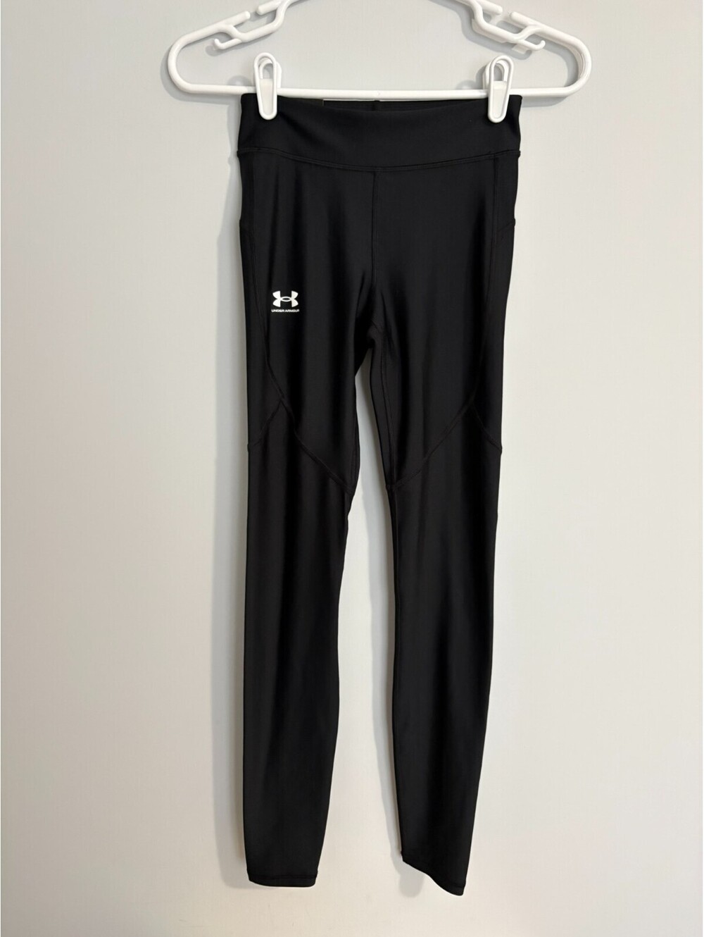 Under Armour Womens Compression Mid Rise Legging XS Full Length Black Heat Gear